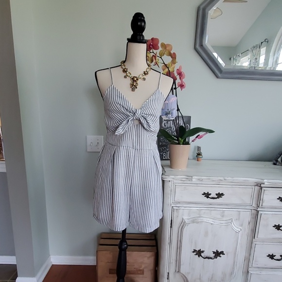 Romper w/Tie Front & Cut Out Detail - Picture 3 of 6